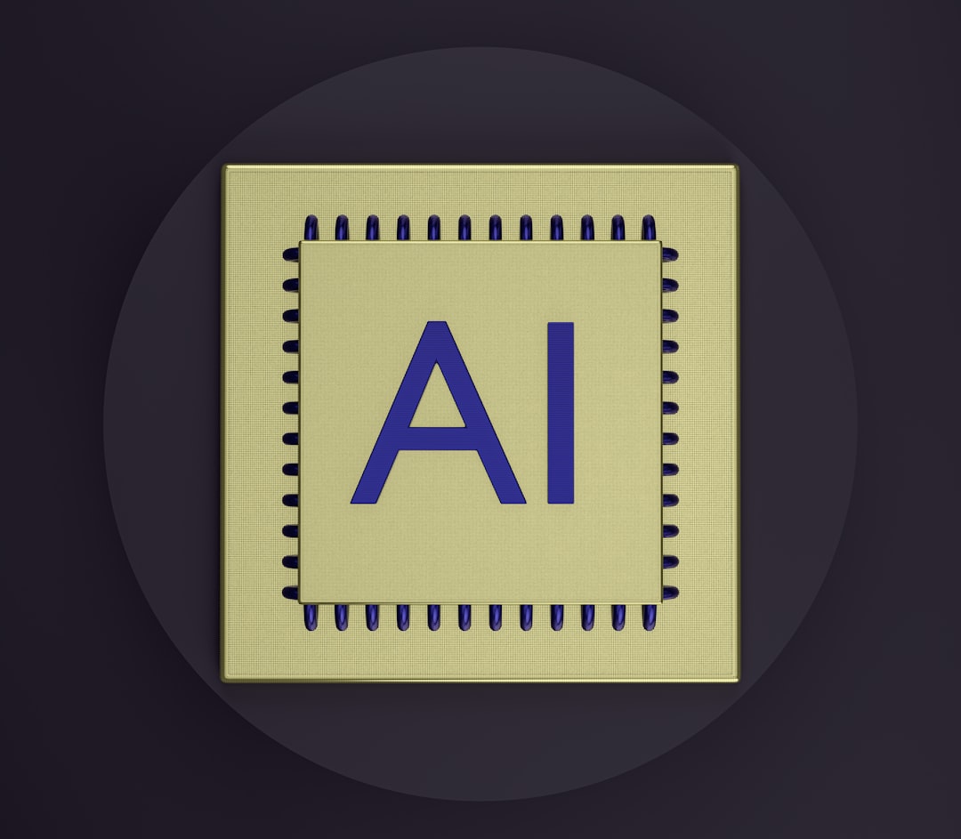 AI processor chip close-up