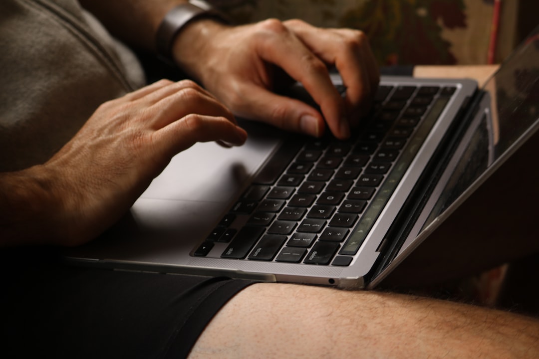 Person typing on mechanical keyboard