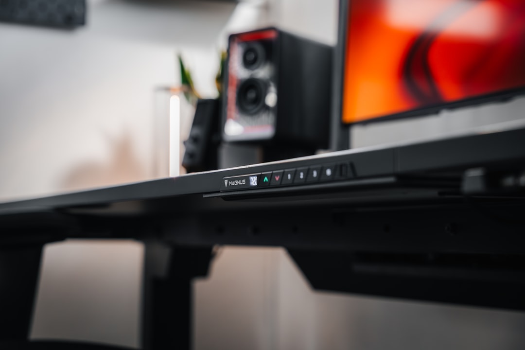 FlexiSpot AlcoveRiser on modern desk setup