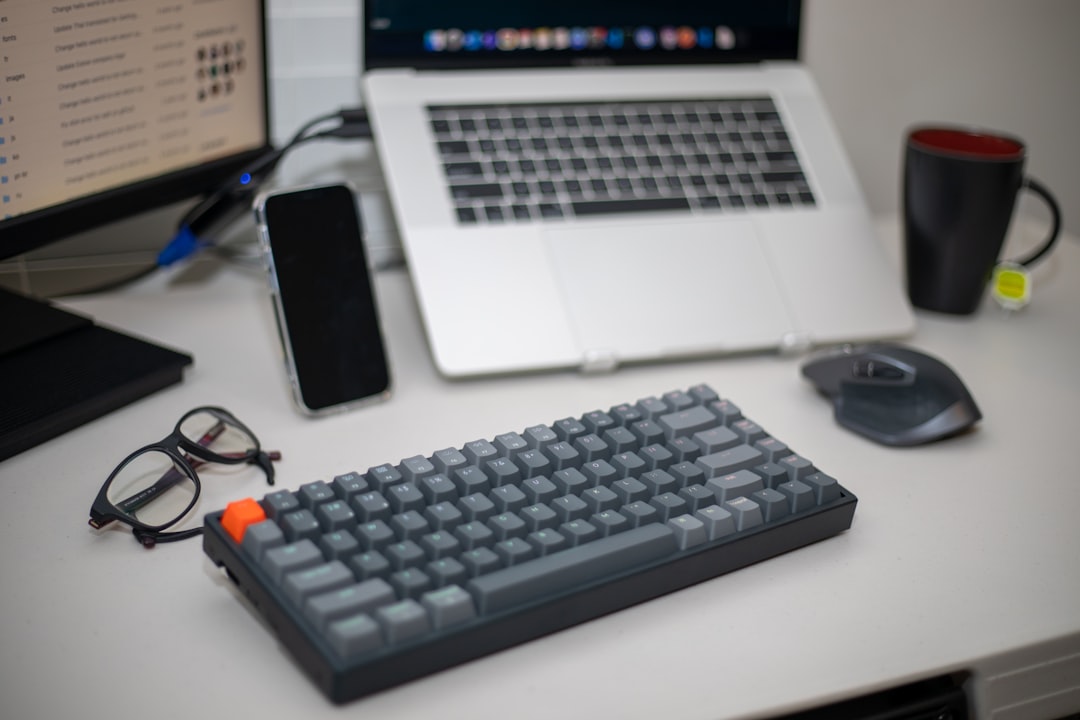 Keychron keyboard on a clean desk setup