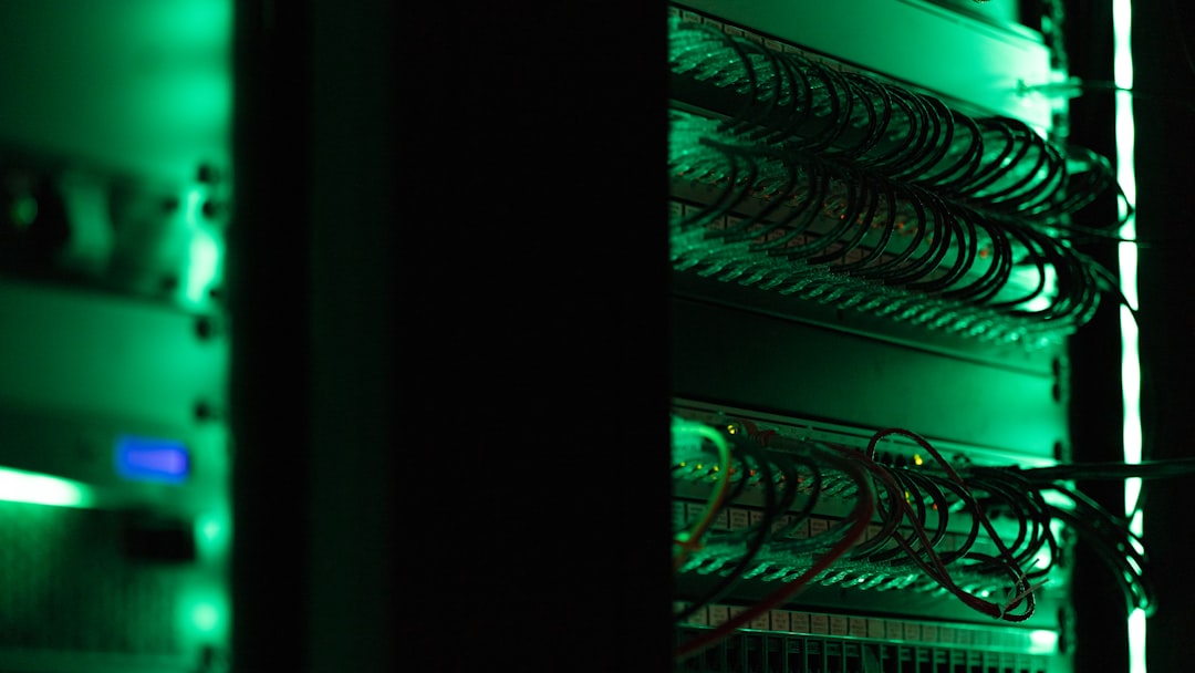 Server room with GPU rack