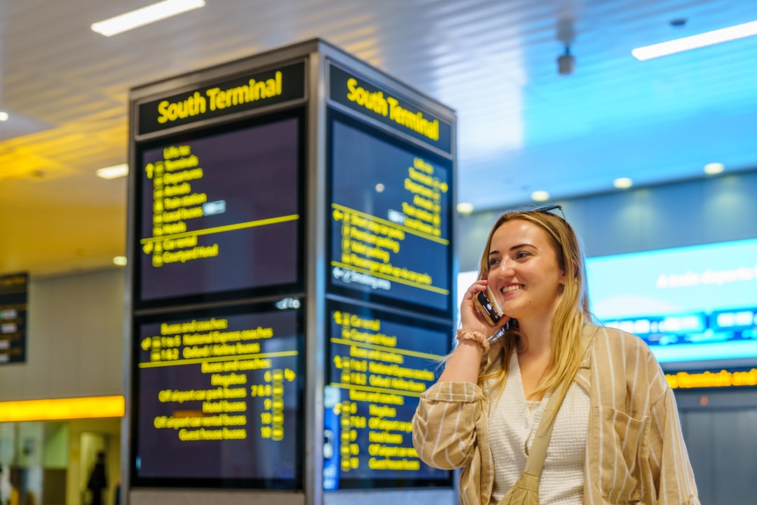 Airport charging phone while traveling