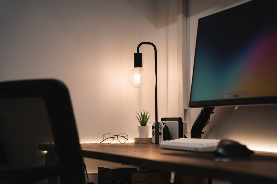 Desk lamp lighting home office workspace