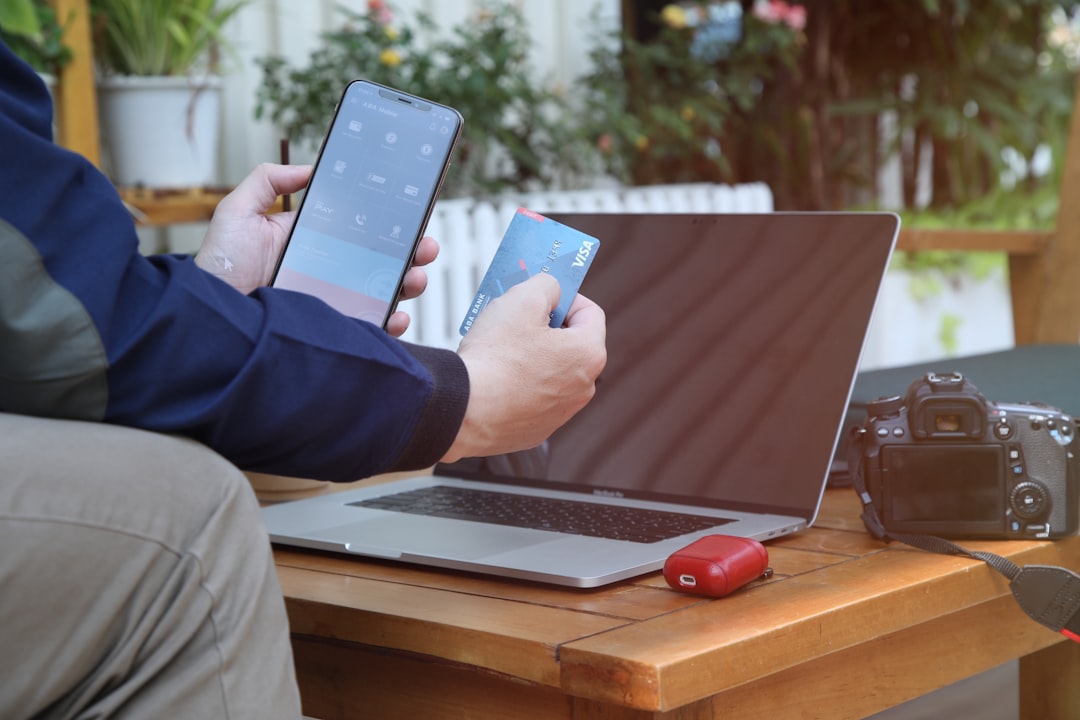Person choosing technology shopping decision