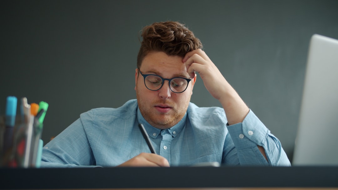Person focused in deep work concentration