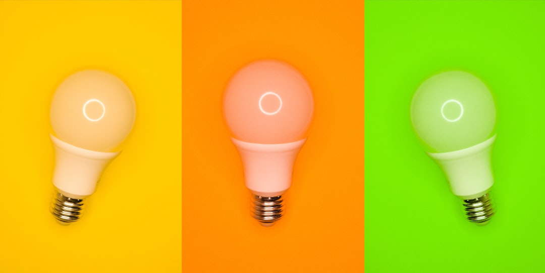 Colorful smart LED bulbs for home office ambiance
