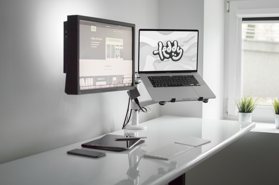 Ultrawide monitor on articulating arm