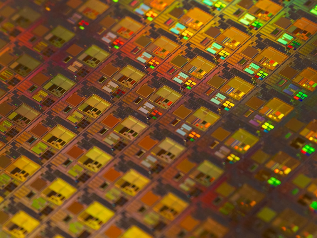 Silicon wafer representing advanced semiconductor manufacturing