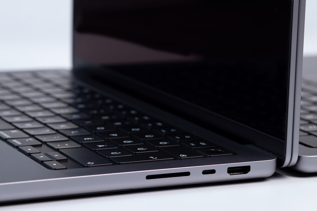 MacBook Pro laptop with USB-C charging cable