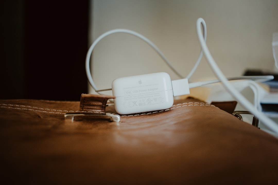 Smartphone charging on nightstand
