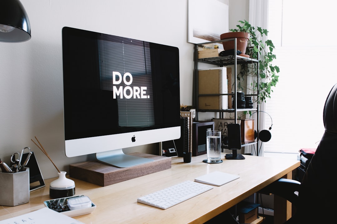 Productive workspace focused working