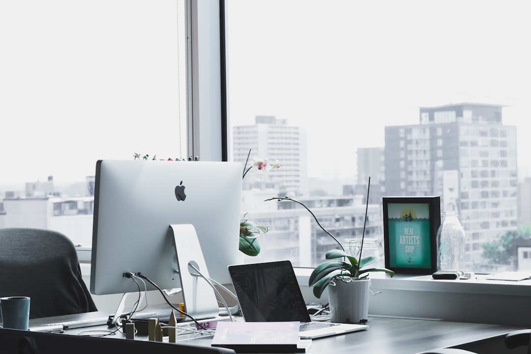 Clean modern workspace setup