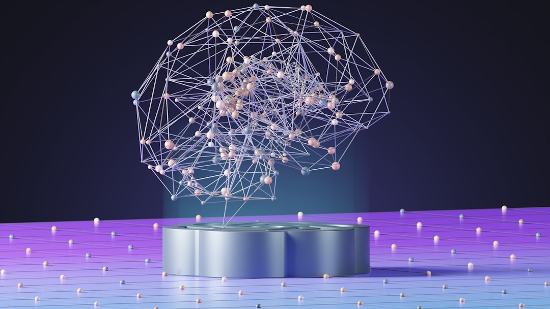 Abstract neural network and AI visualization