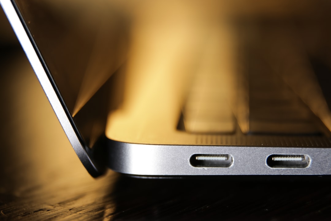 Thunderbolt connector port close-up