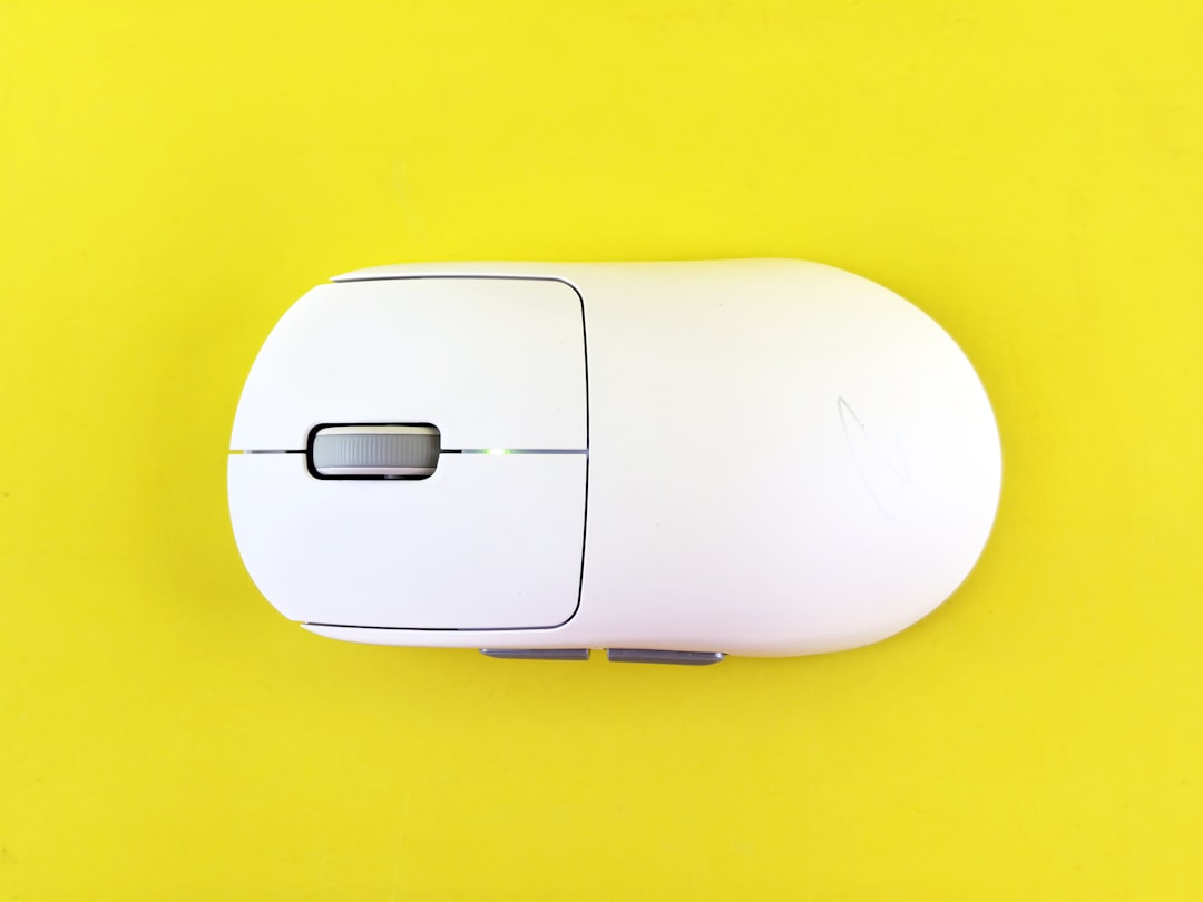 Compact folding travel mouse on a clean surface