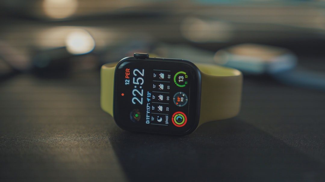Smartwatch displaying fitness and health data on wrist