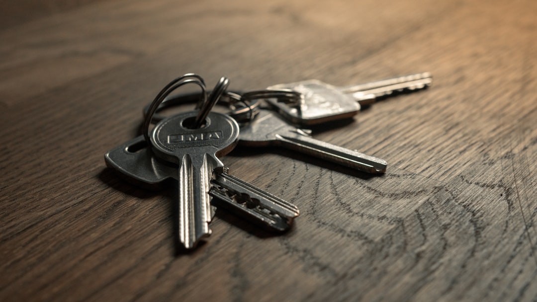 Traditional metal keys on a ring