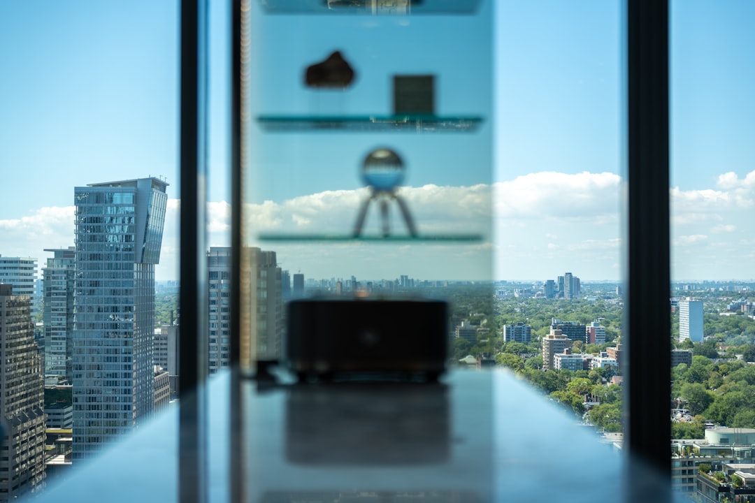 Transparent glass display speaker with visual elements