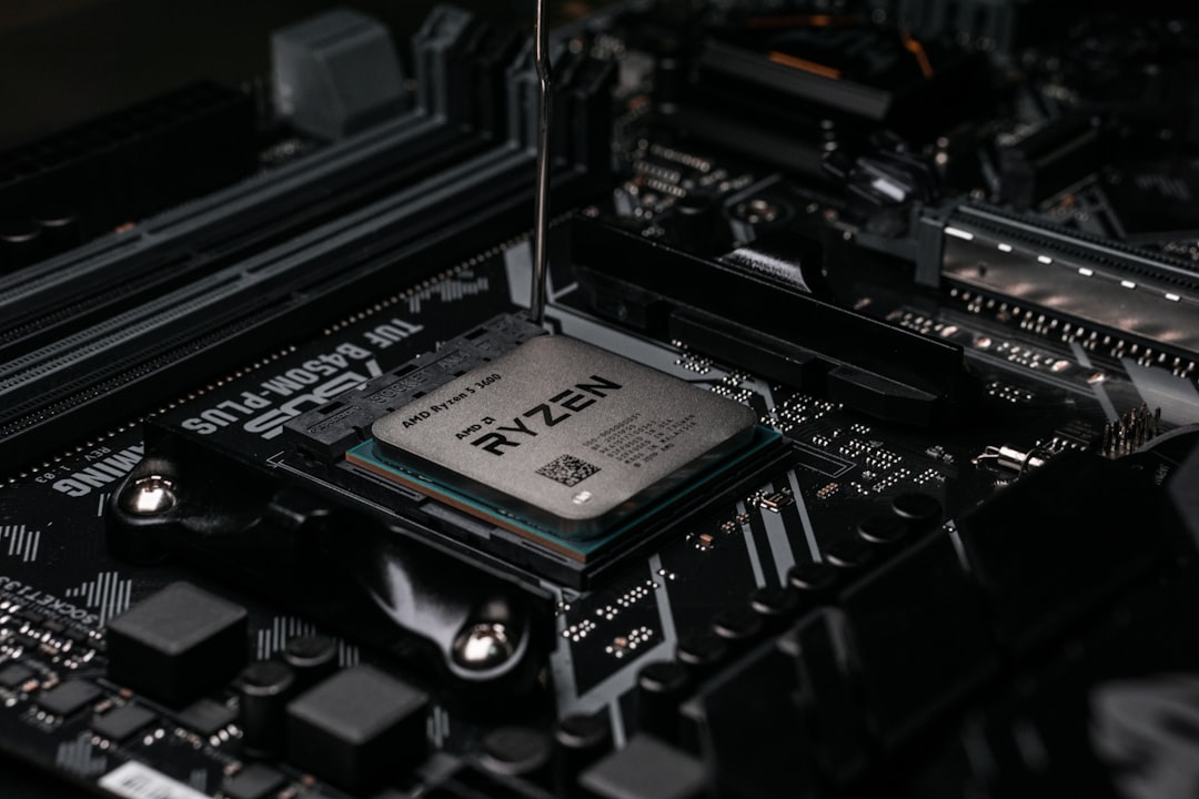 Thermal paste being applied to CPU heatsink