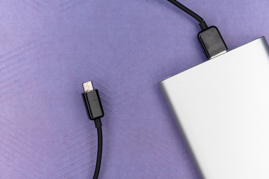 Portable SSD drive connected via USB