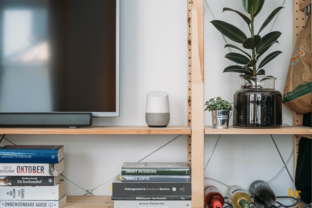 Router placed on shelf for optimal WiFi coverage
