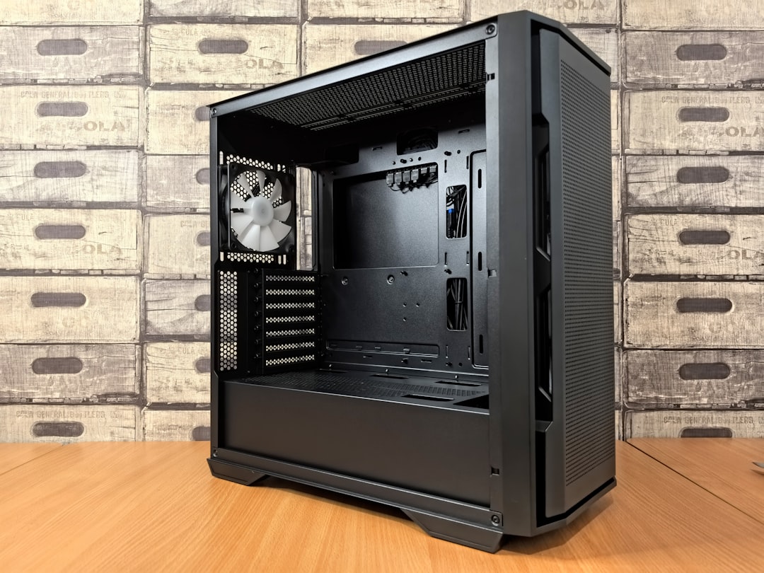 Computer case interior showing installed components