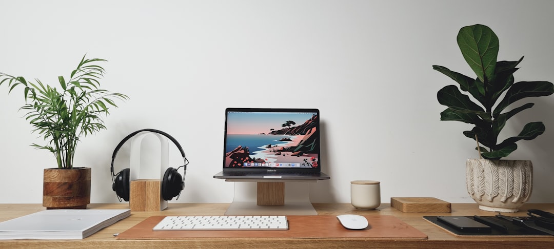Neat desk organizer with technology accessories