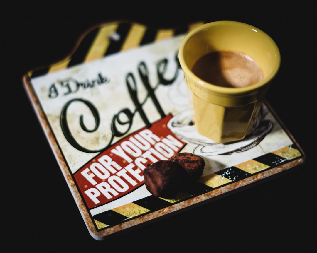Ceramic mug on warming coaster plate