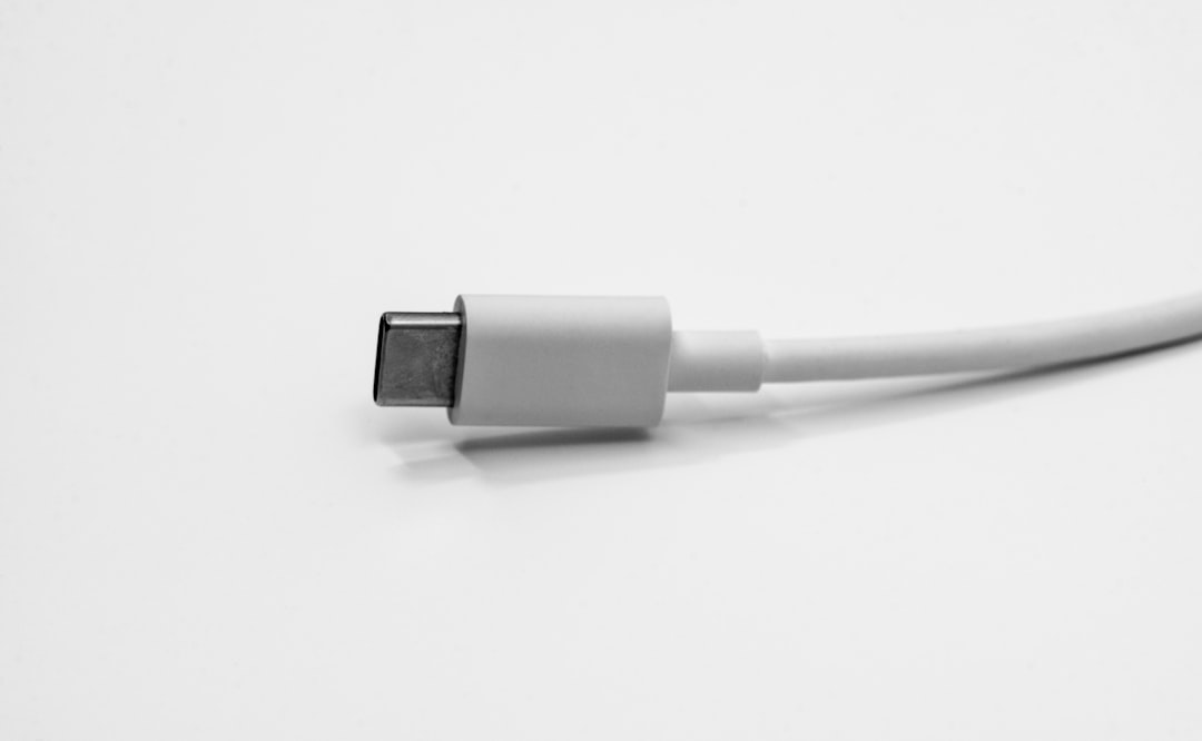 USB-C cable plugged into a charging port