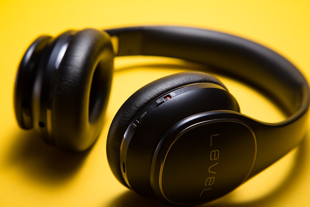 Over-ear headphones with a travel carrying case