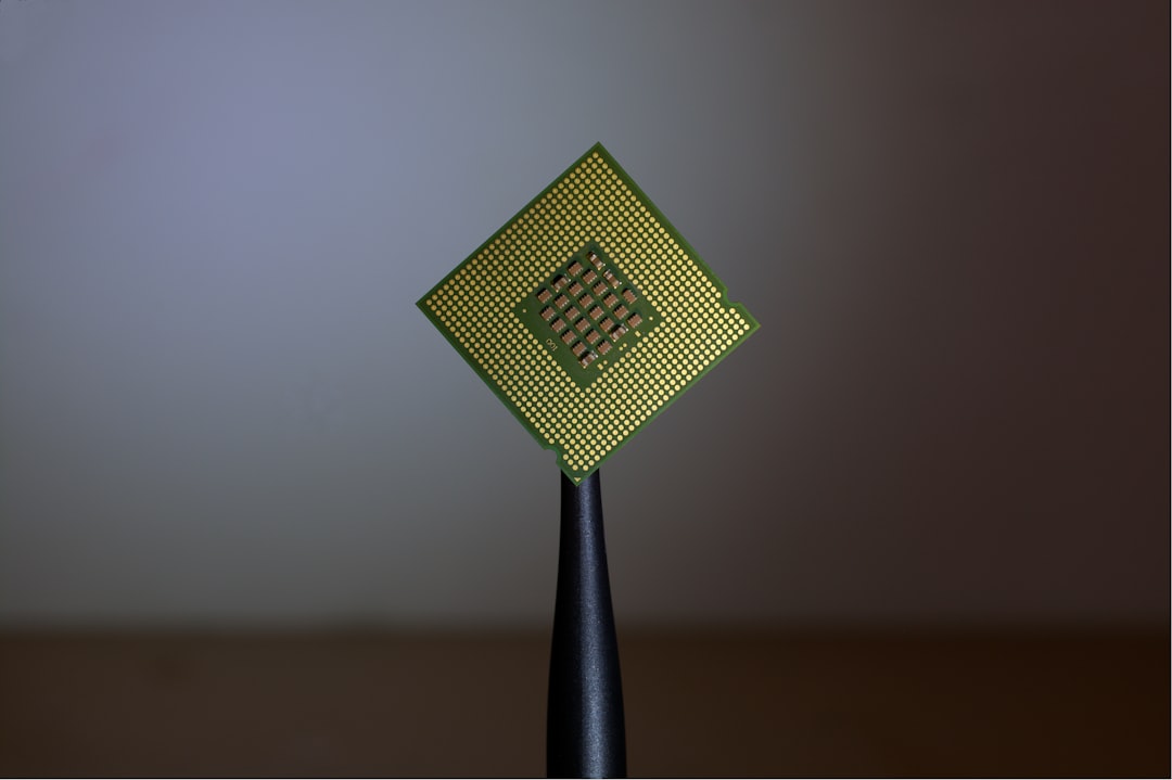 Computer processor chip showing the silicon that powers AI processing