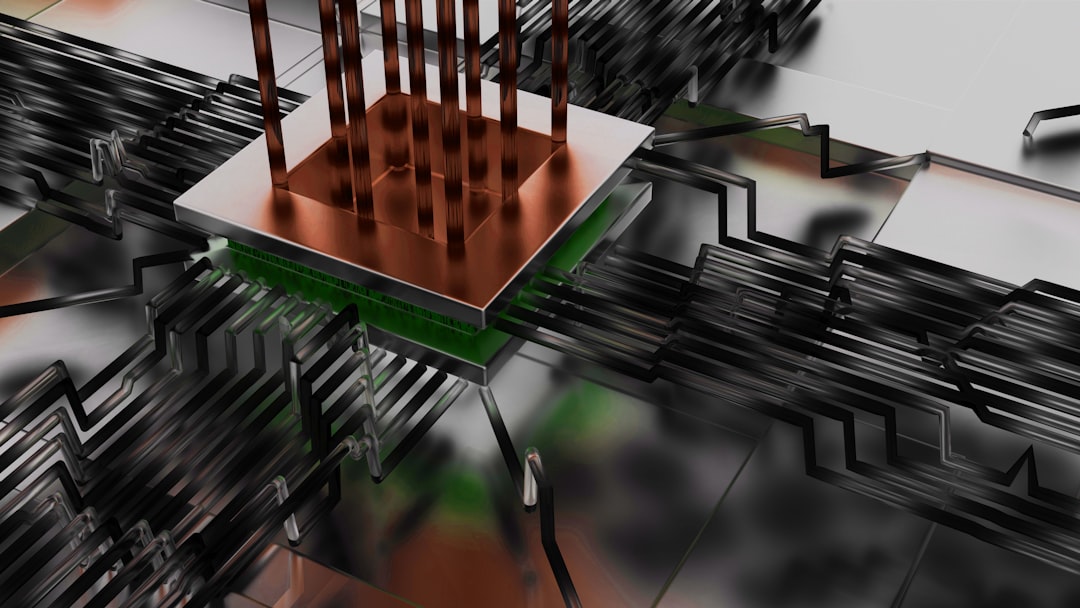 GPU cooling fan and copper heatsink detail