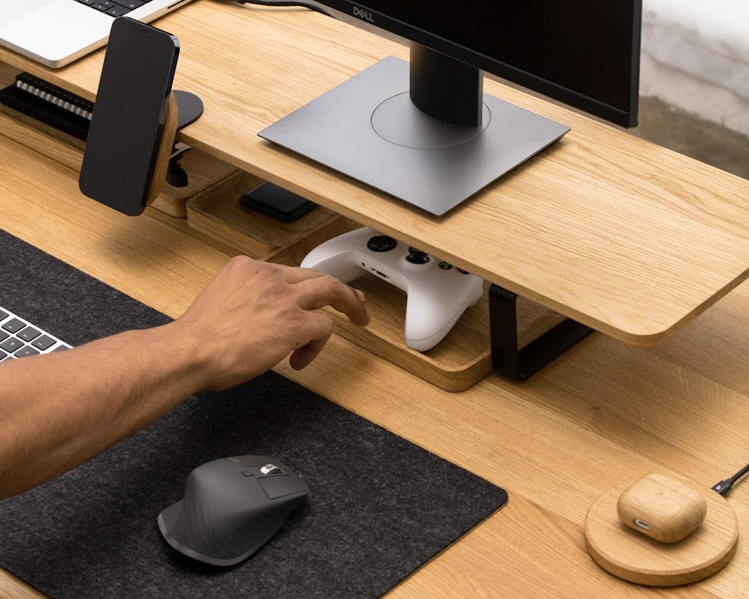 Premium desk setup with an elegant charging dock