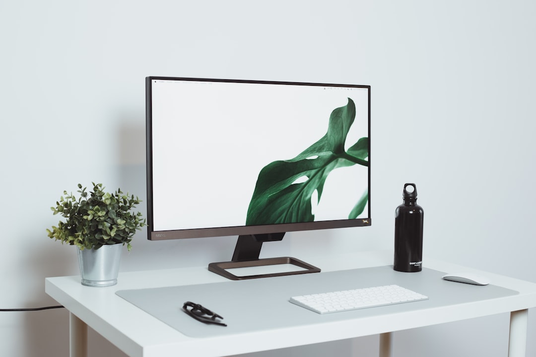 Clean desk workspace with mechanical keyboard