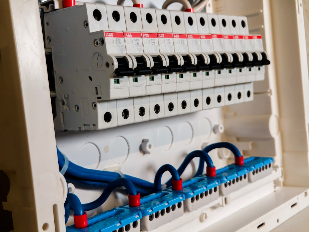 Home electrical breaker panel with circuits labeled