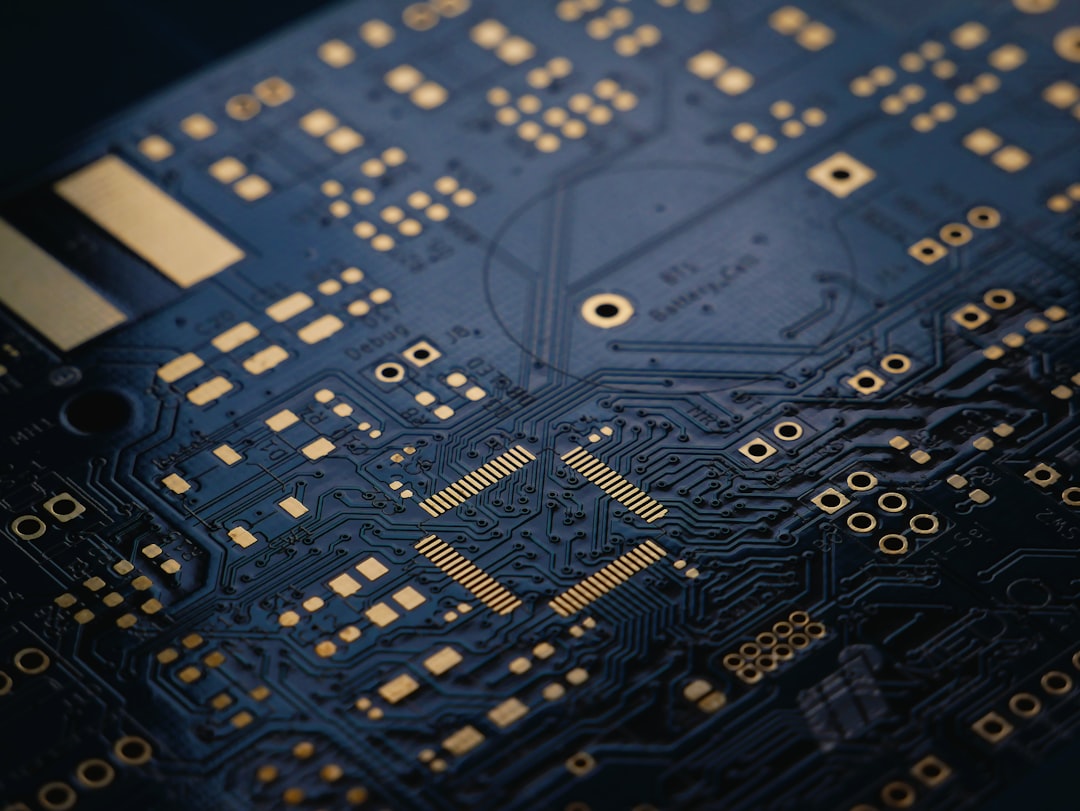 NVMe SSD chip close-up on circuit board