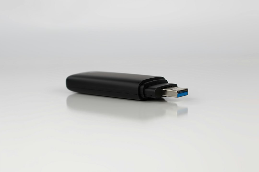 Portable SSD drive connected via USB