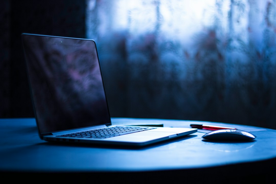 Laptop on clean desk in soft light