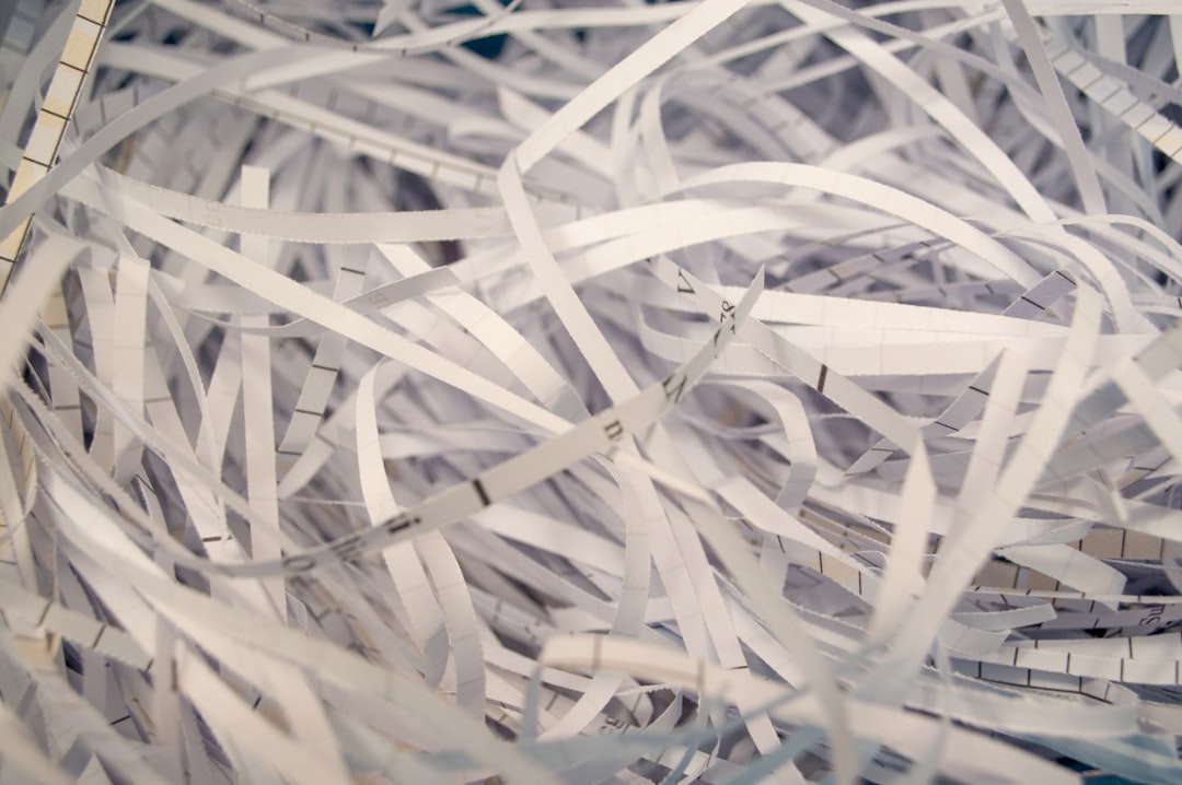 Documents reduced to shredded strips