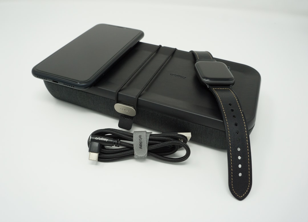 Cables and gear secured with black velcro organizer straps
