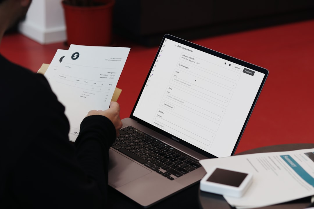 Searching a digital document archive on a laptop