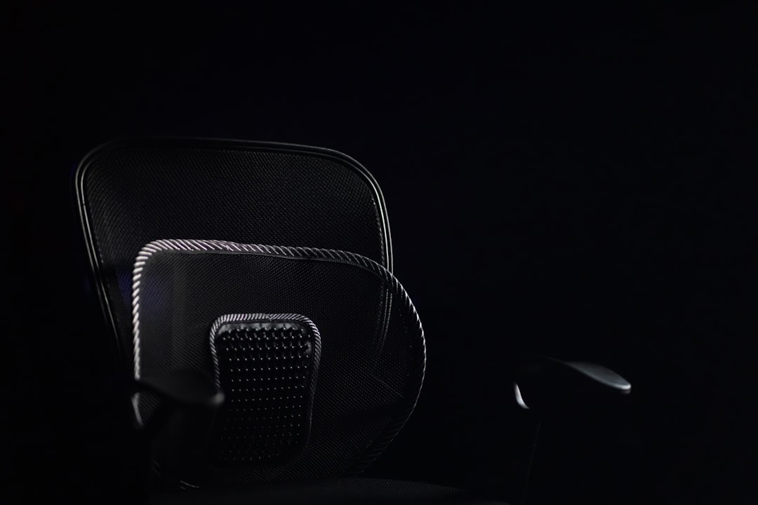 Black ergonomic mesh office chair