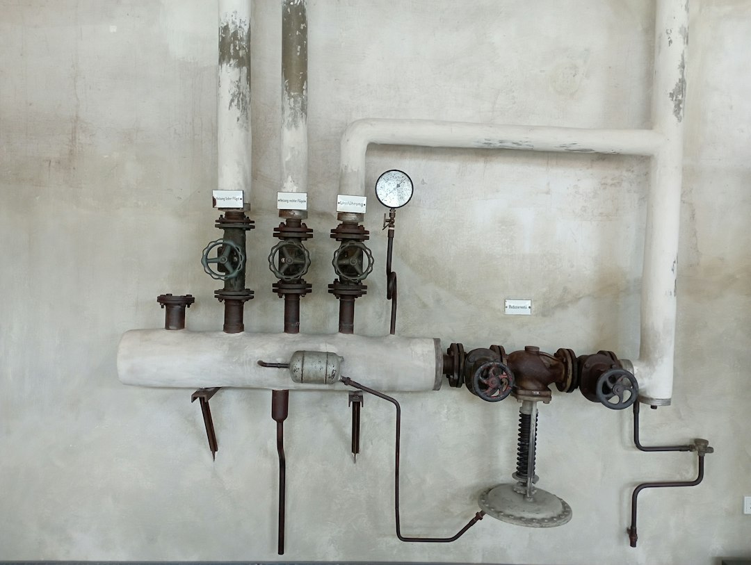 Pipes with valves and gauges