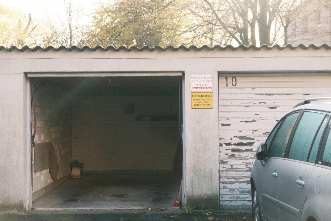 Car parked in a residential garage