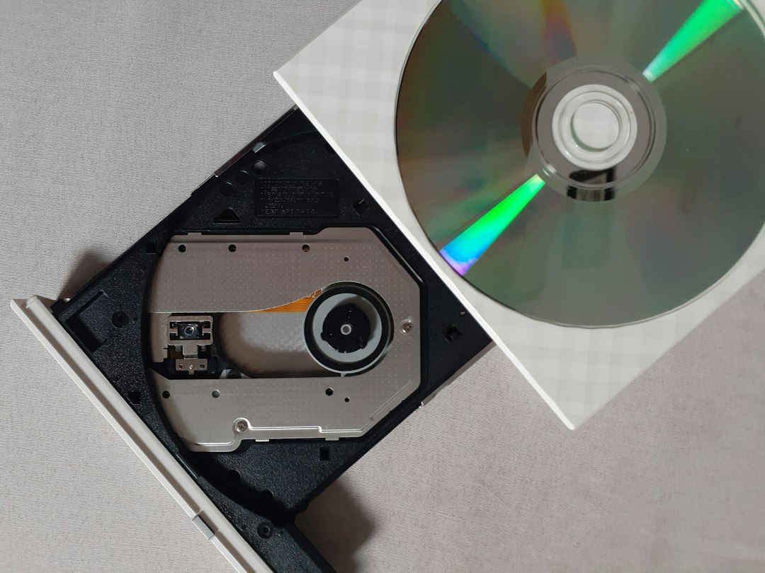 A CD loading into an external disc drive